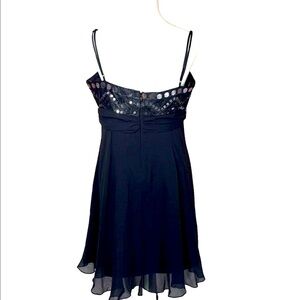 BCBG Black Beaded Thin Strap Special Occassion Mini Dress/NWOT/ HOLIDAY